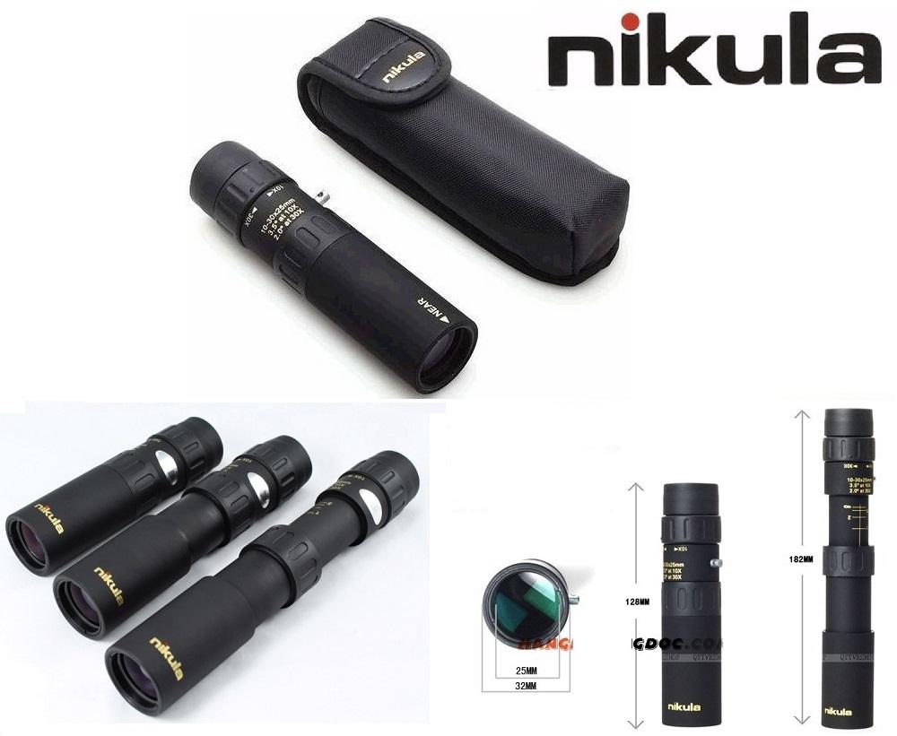 Ống Nhòm 1 Mắt NIKULA Cao Cấp 10-30x25mm