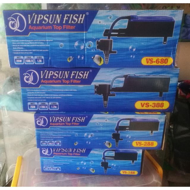 [HCM]MÁY BƠM LỌC HỒ CÁ VIPSUN VS188 - KÈM BÔNG LỌC