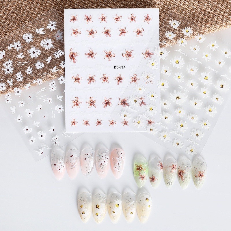 Sticker dán móng tay nail mẫu 3d mới