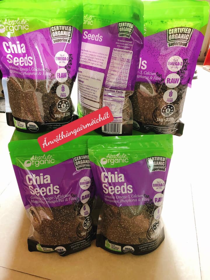 [DATE ĐẸP 12/2027]Hạt Chia Tím Hàng Úc Gói 1 Kg Loại 1