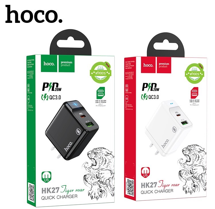 Cóc Sạc Nhanh Hoco *** HK27 PD20W + QC3.0