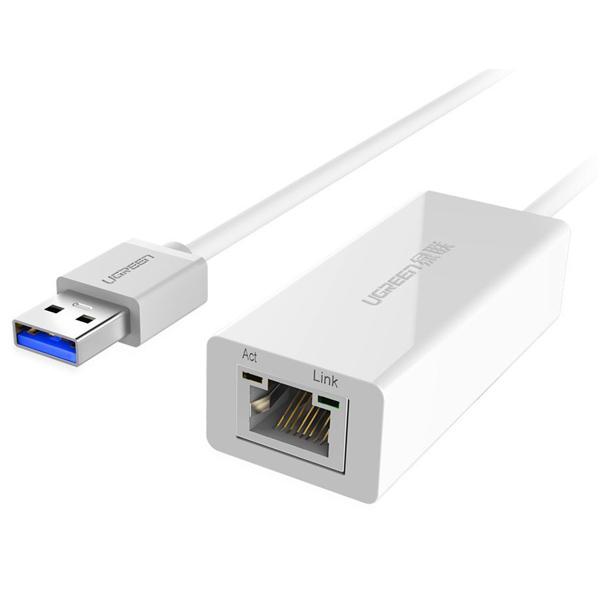 Đầu đổi USB 3.0 sang Lan Gigabit Ugreen 20255 (màu trắng)