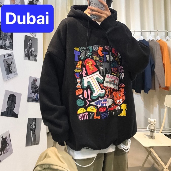 ÁO KHOÁC HOODIE HARAJUKU NAM NỮ CHẤT NỈ DÀY PHOM FROM RỘNG CHỐNG LẠNH NẮNG, NÓNG ĐÔNG HÈ UNISEX PHONG CÁCH HOT TREND 2023 - DUBAI FASHION