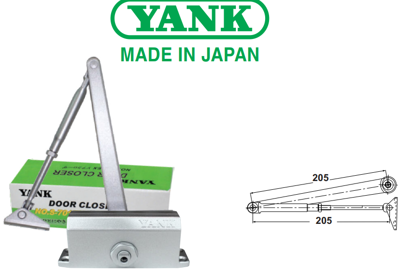 Tay co thủy lực/ tay đẩy hơi cho cửa yank 701