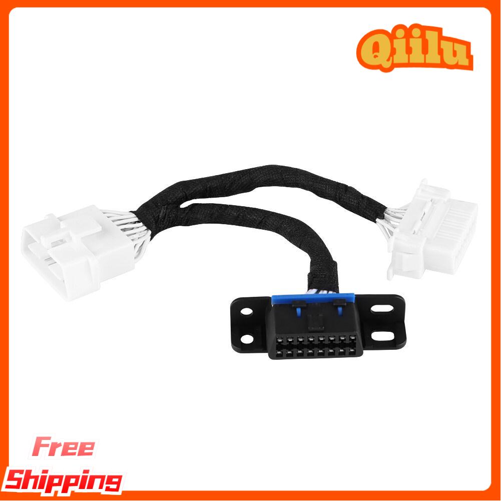 16 pin obd2 obd-ii splitter y cable adapter 1 male jack to 2