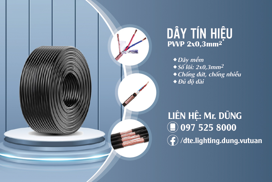 5M DÂY TÍN HIỆU MỀM 2 LÕI CÓ LƯỚI CHỐNG NHIỄU (DÂY TÍN HIỆU - DÂY TÍN HIỆU DMX)