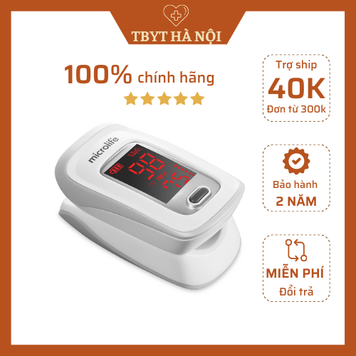 Bảo hành 2 năm - MÁY ĐO NỒNG ĐỘ OXY TRONG MÁU Microlife SpO2 OXY 200 - Chính Hãng Thụy Sĩ