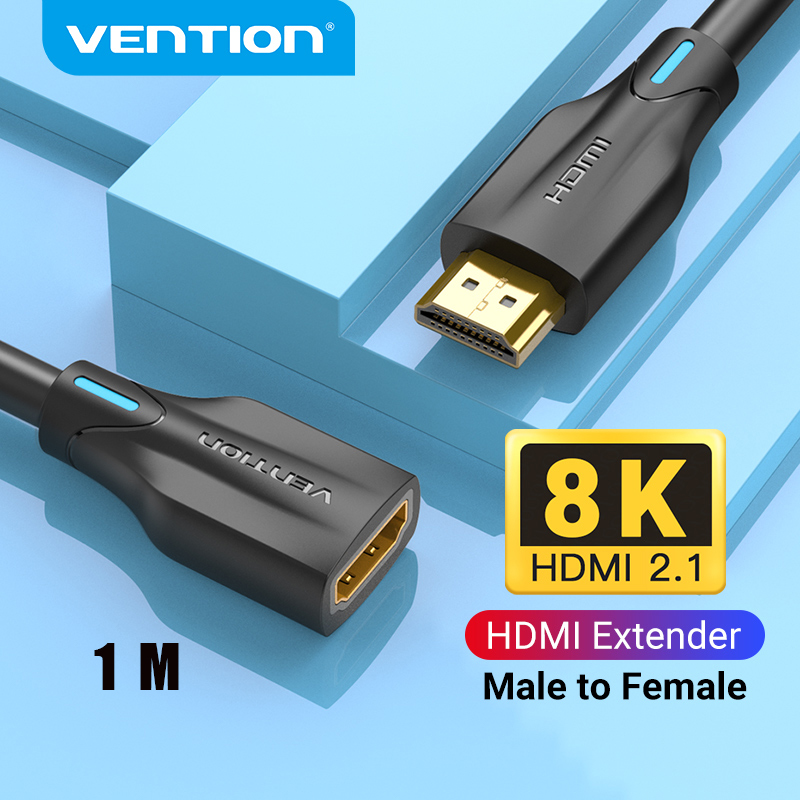 Vention HDMI Extender male to Female Connector 4K HDMI 2.1 Extension Converter Adapter Coupler for PS4 HDMI Cable HDMI Extender