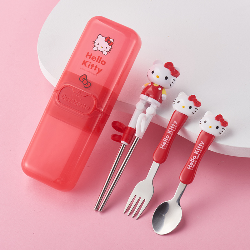 Set đũa tập ăn 3D Hello Kitty