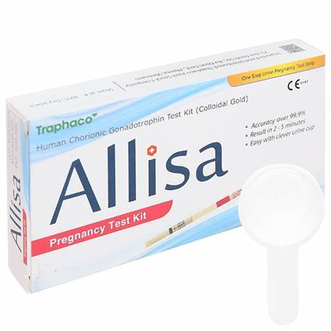 Que thử thai nhanh HCG Allisa Pregnancy Test Kit Traphaco