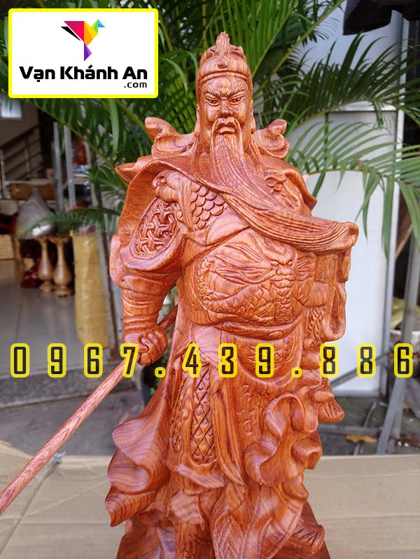 Tượng Quan Công gỗ hương cao 40cm - Tượng Phong Thủy Để Bàn - Quà Tặng Ý Nghĩa - Trang Trí Bàn Làm Việc - Trang Trí Nhà Cửa Decor