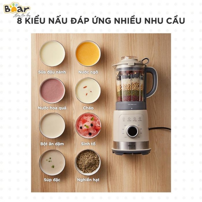 [Có sẵn] Máy làm Sữa Hạt Tự động Đa năng Bear PBJ-B10U5