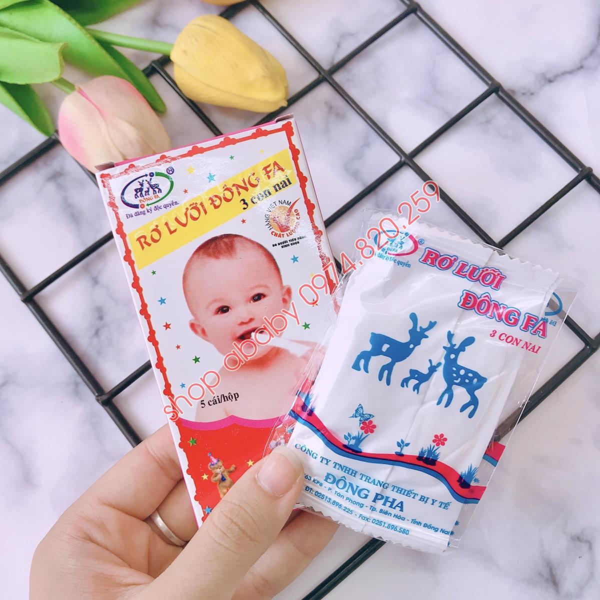 RƠ LƯỠI CHO BÉ YÊU VỆ SINH RĂNG, LƯỠI, MIỆNG (1 HỘP 5 CÁI)