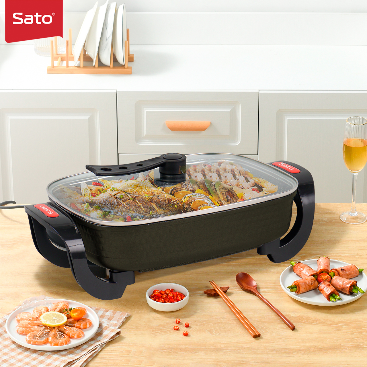 Seri nồi lẩu điện cao cấp Sato