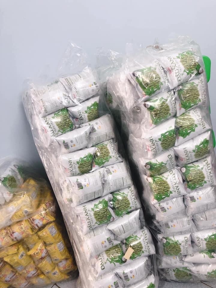 Bim bim đậu xanh nước dừa + socola bịch 20 gói