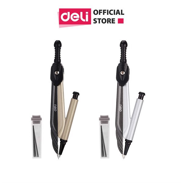 Compa Deli - thân kim loại - chì kim - EG20302