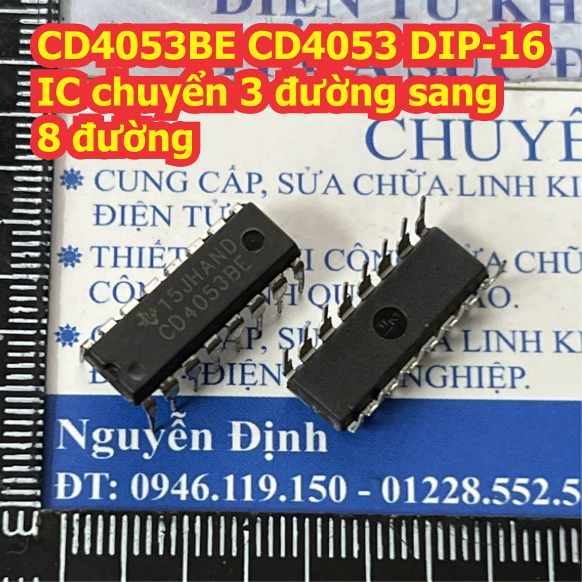 10 con cd4053be cd4053 dip-16 ic chuyển 3 đường sang 8 đường kde7326