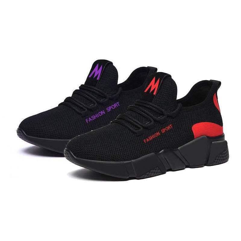 [HCM]Giày sneaker nam nữ kiểu M có 3 màu (đỏ - tím - trắng)