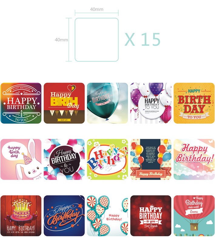 [HCM]Hộp sticker Happy Birthday