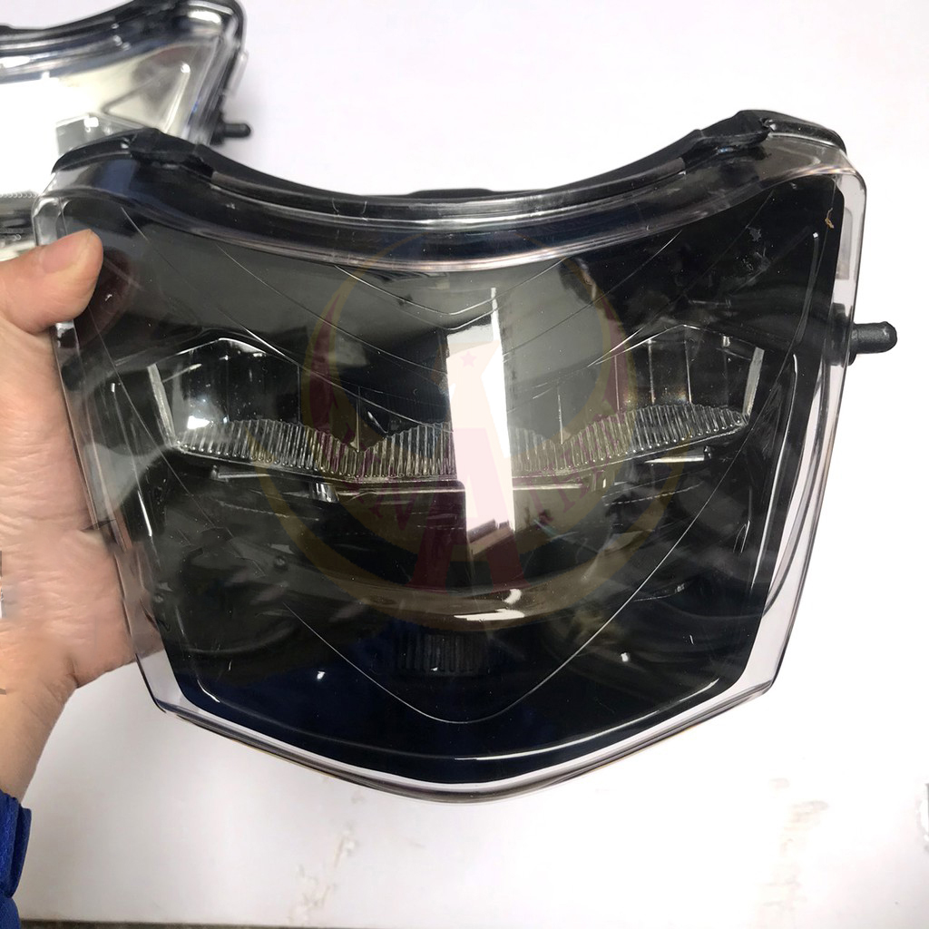 Đèn pha led 2 tầng giống kiểu zhiiipattt - màu đen khói - lắp wave a 50, 100,110 ,wave s 100, wave rs 100, wave rsx 100 phân khối