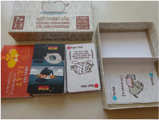 Trò Chơi Board Game - Mèo nổ pusheen  ( Cơ bản + 1 mở rộng imploding kitten ) - TIẾNG VIỆT