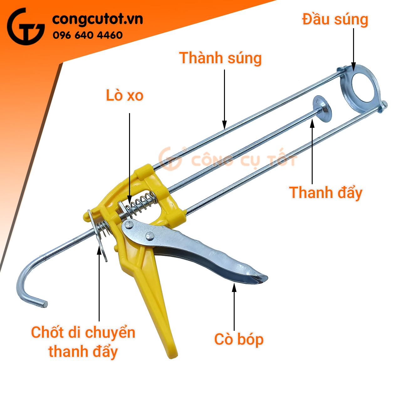Súng bắn keo silicone BOSSMAN
