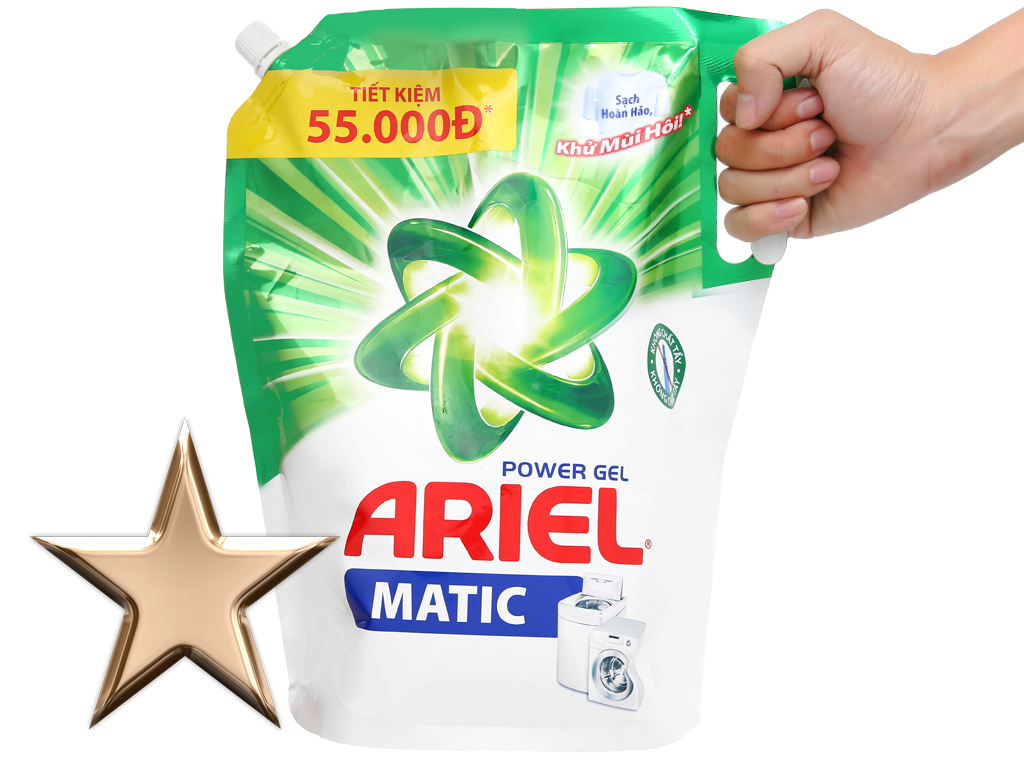 Nước giặt Ariel Đậm Đặc dạng túi 2.4kg