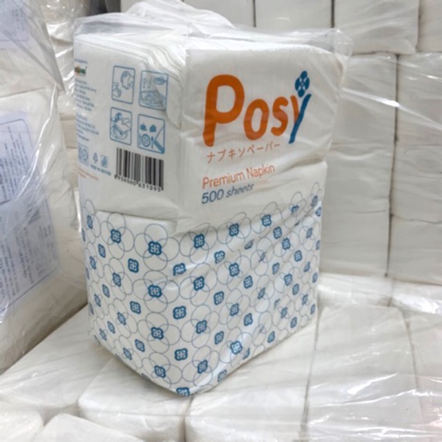 Khăn ăn Posy 500 tờ dai mềm mịn