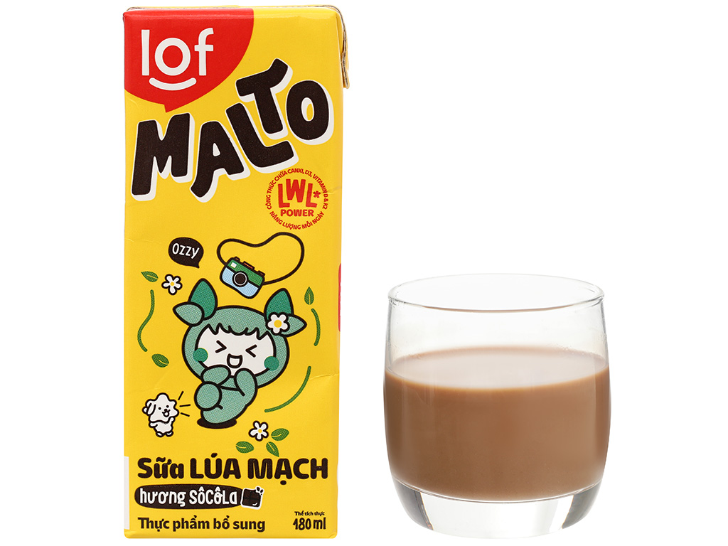 Thùng sữa Malto socola / socola bạc hà 48hộp x 180ml