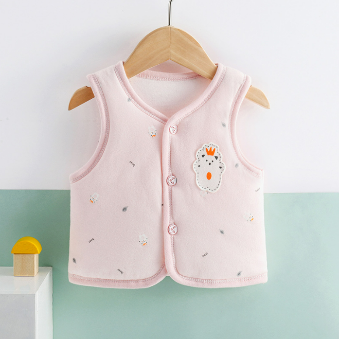Áo gile trần bông mỏng cho bé 0-18m