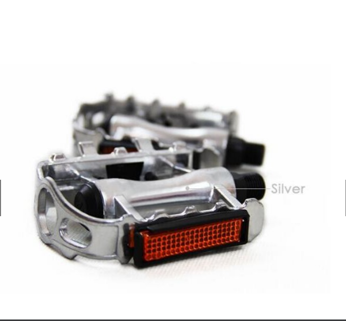 Pê đan xe đạp mini trục 14mm 2 màu đen bạc
