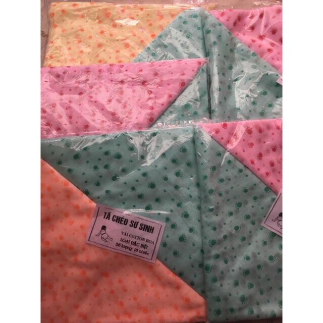 Combo 10 Tã chéo Cotton Cho Bé Sơ Sinh