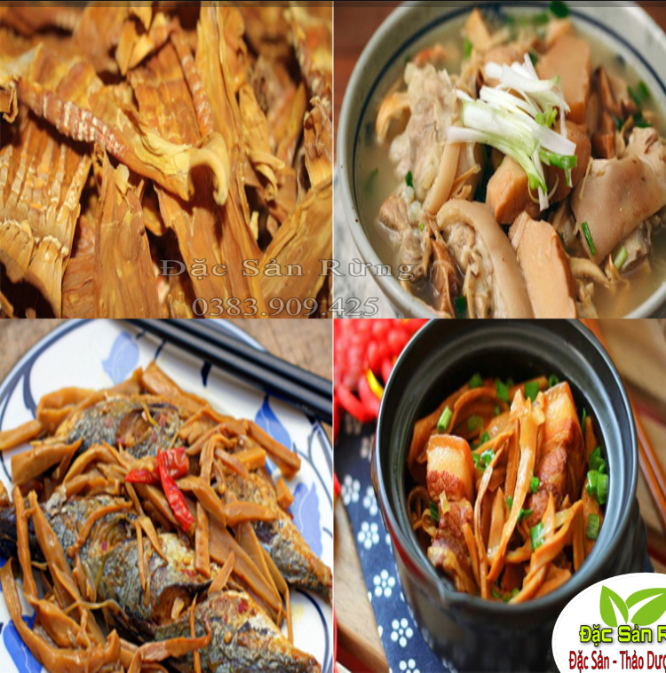 Măng Nứa Khô Sạch, Non  - Đặc Sản Rừng ( túi 1kg )