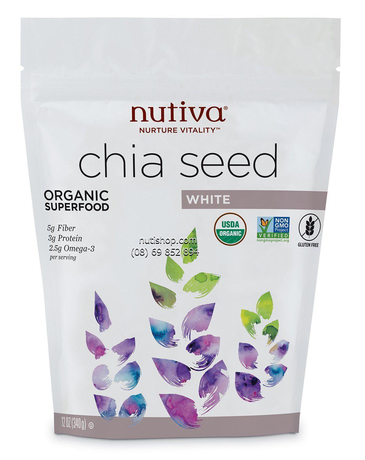 [HCM]Hạt chia trắng Nutiva Mỹ 343 g