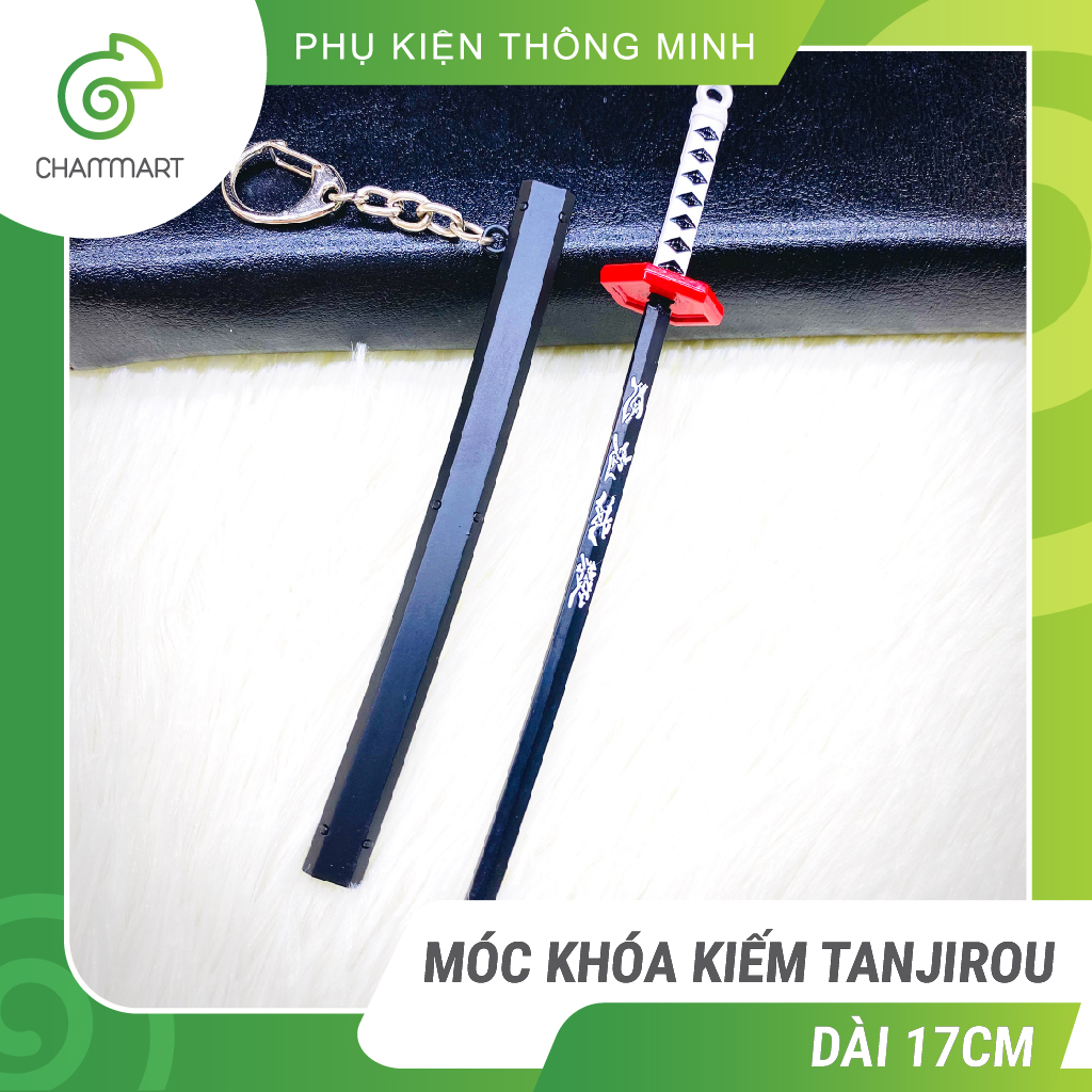 Móc khóa kiếm Tanjirou anime Kimetsu No Yaiba không gỉ thanh gươm diệt quỷ mô hình 17cm anime Kimetsu No Yaiba