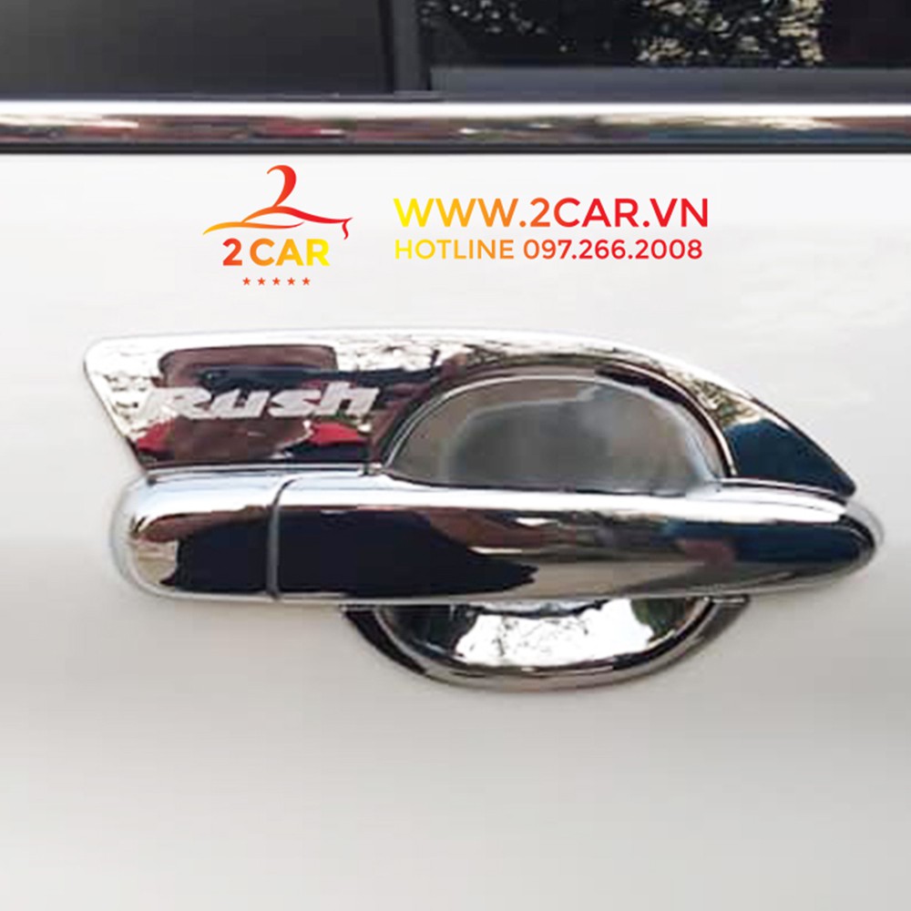 Bộ ốp tay nắm, hõm xe toyota rush 2018-2020 mạ crom cao cấp