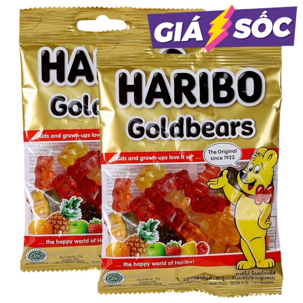 HARIBO Combo 5 Gói Kẹo Dẻo Haribo Các Vị Size 80gr