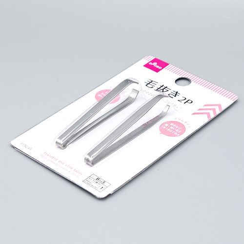 Daiso Bộ 2 Nhíp đầu vuông  nhọn