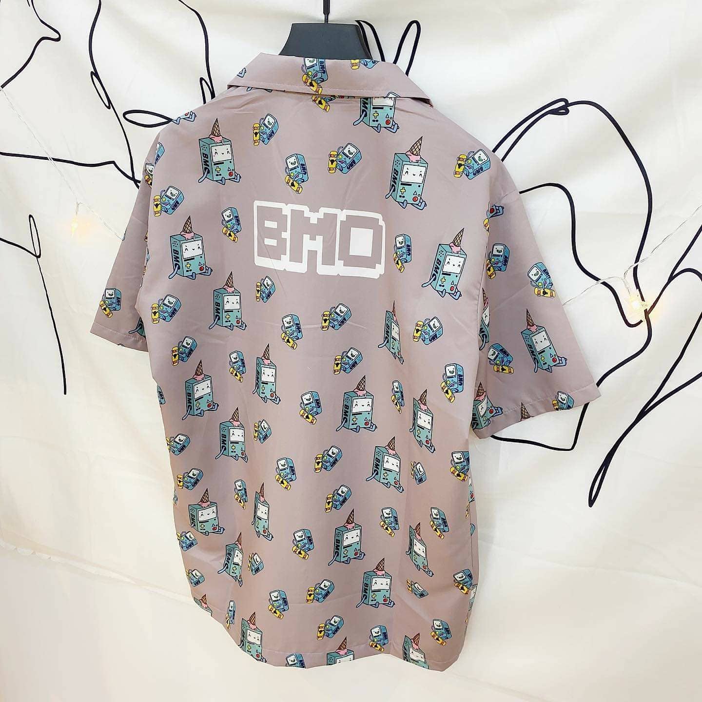 [HCM]ÁO SƠMI BMO UNISEX (XÁM - TRẮNG)