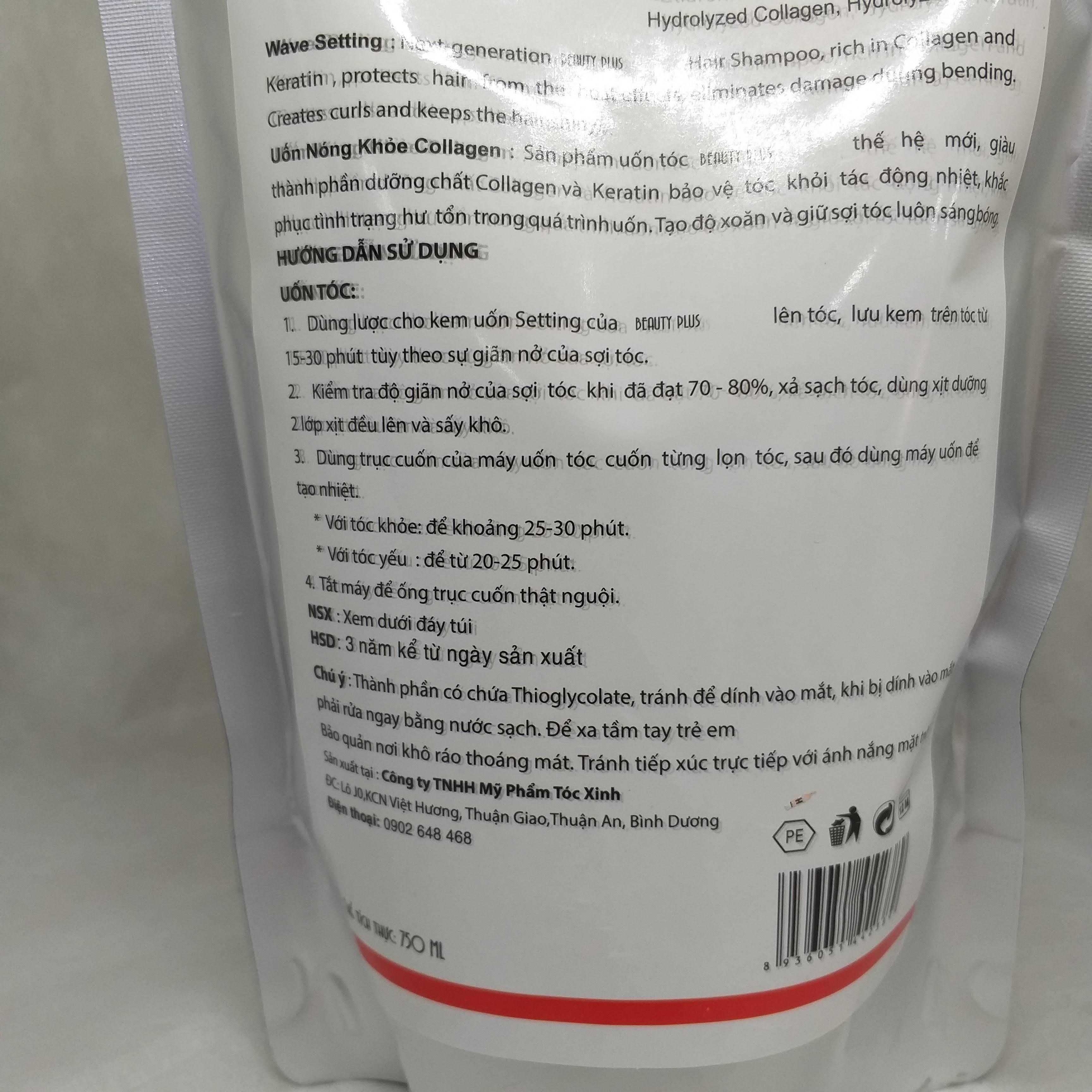 Thuốc uốn nóng Beauty  Plus 750ml tóc khỏe