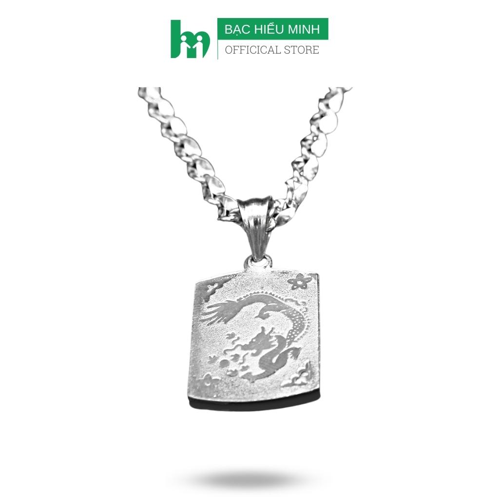 Dây chuyền và mặt dây chuyền trẻ em bằng bạc ta BẠC HIỂU MINH dte028 tuổi thìn