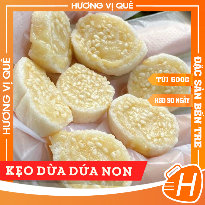 Kẹo Dừa Dứa Non - Túi 500g - Đặc Sản Bến Tre
