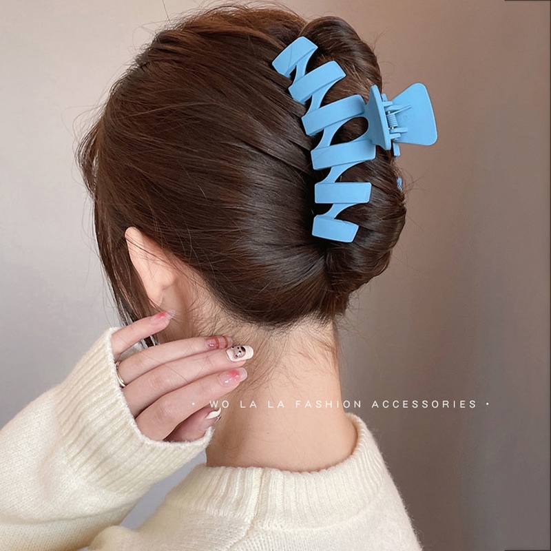 Kẹp tóc đơn giản phiên bản hàn quốc cá tính phụ kiện kẹp tóc hàm cá mập thanh lịch222-INTL