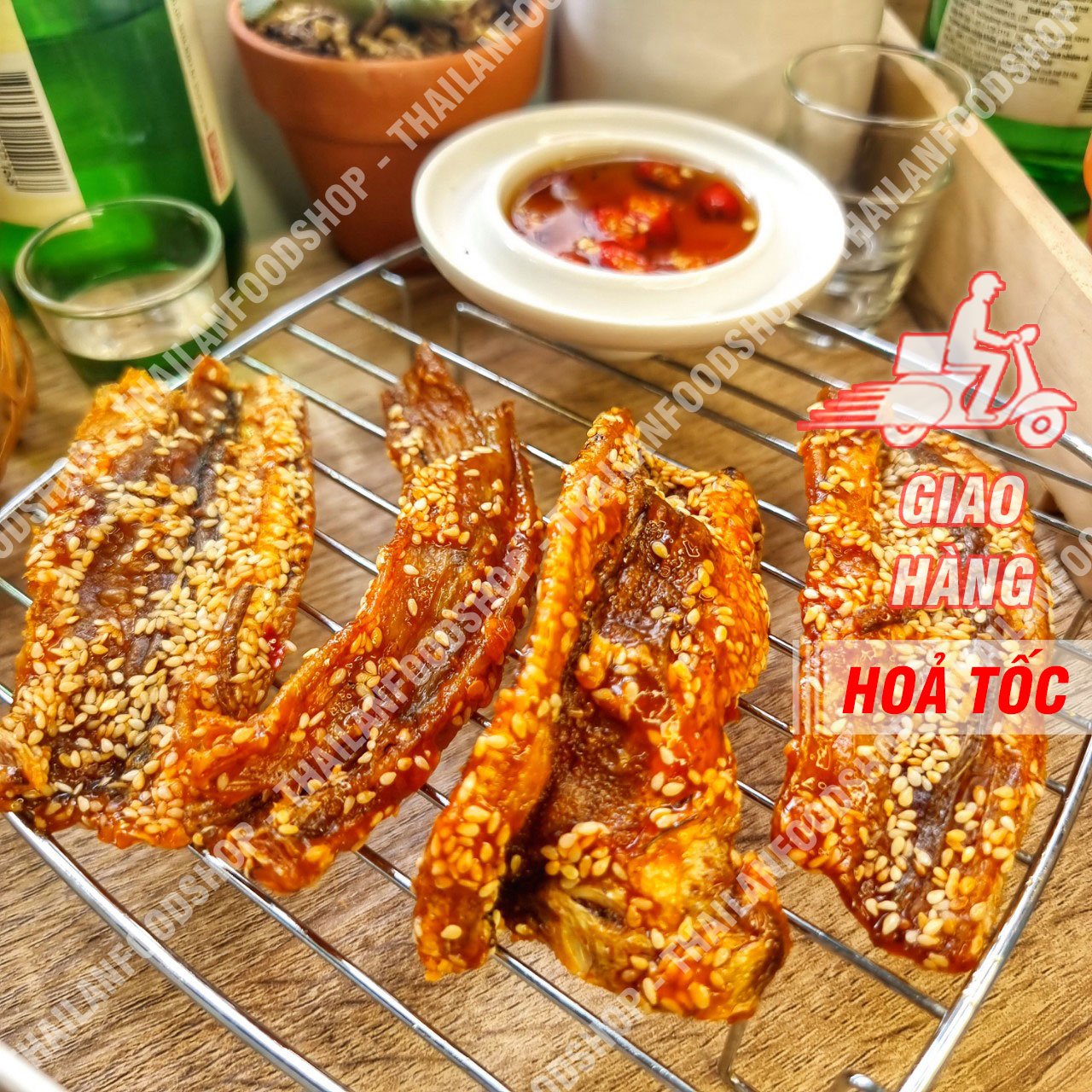 Khô Cá Khoai Sate Mè Ram Giòn - Lon 250gr