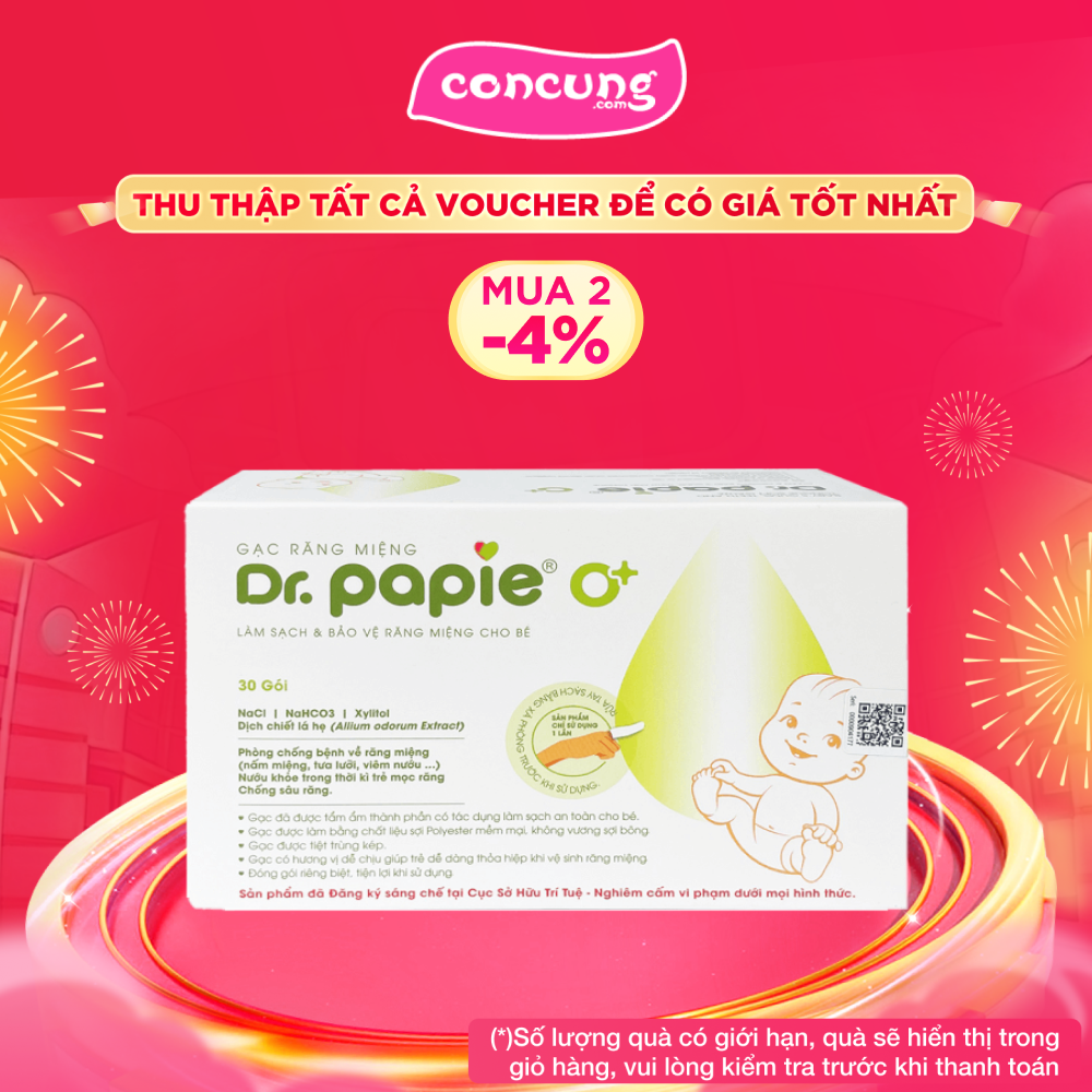 Gạc răng miệng Dr.Papie 30 miếng/ hộp
