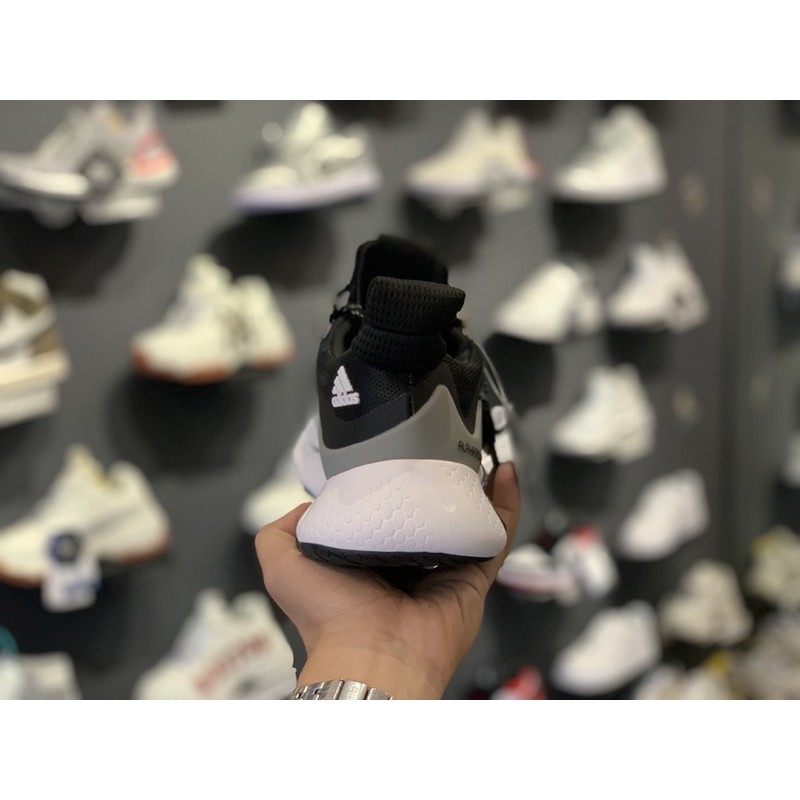Giày thể thao/ Sneaker Alphabounce 2020 đen trắng (Full box + tặng kèm tất sneaker)