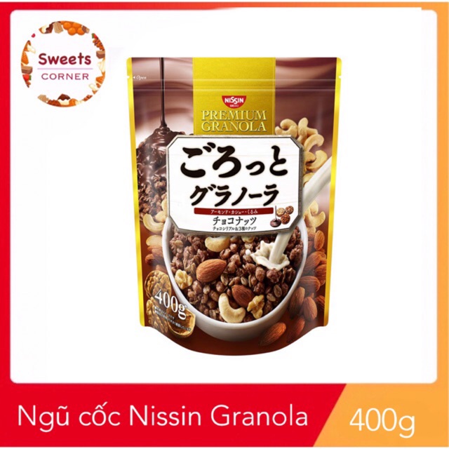 Ngũ cốc Nissin Premium Granola 400g - Socola