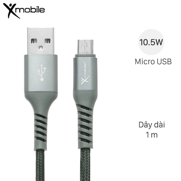 Xmobile 1m micro cable ltm-02 moss green beautiful display mowis 100%-99% original 12 months warranty