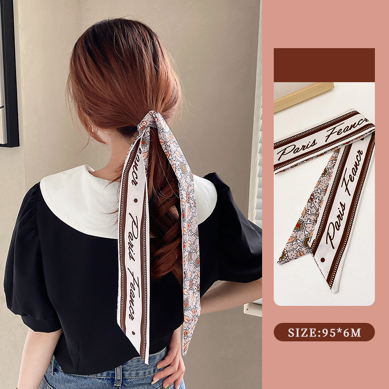 Lụa cột tóc đa năng  cột tóc nữ phong cách nàng thơ Hàn Quốc hot trend hè 2021