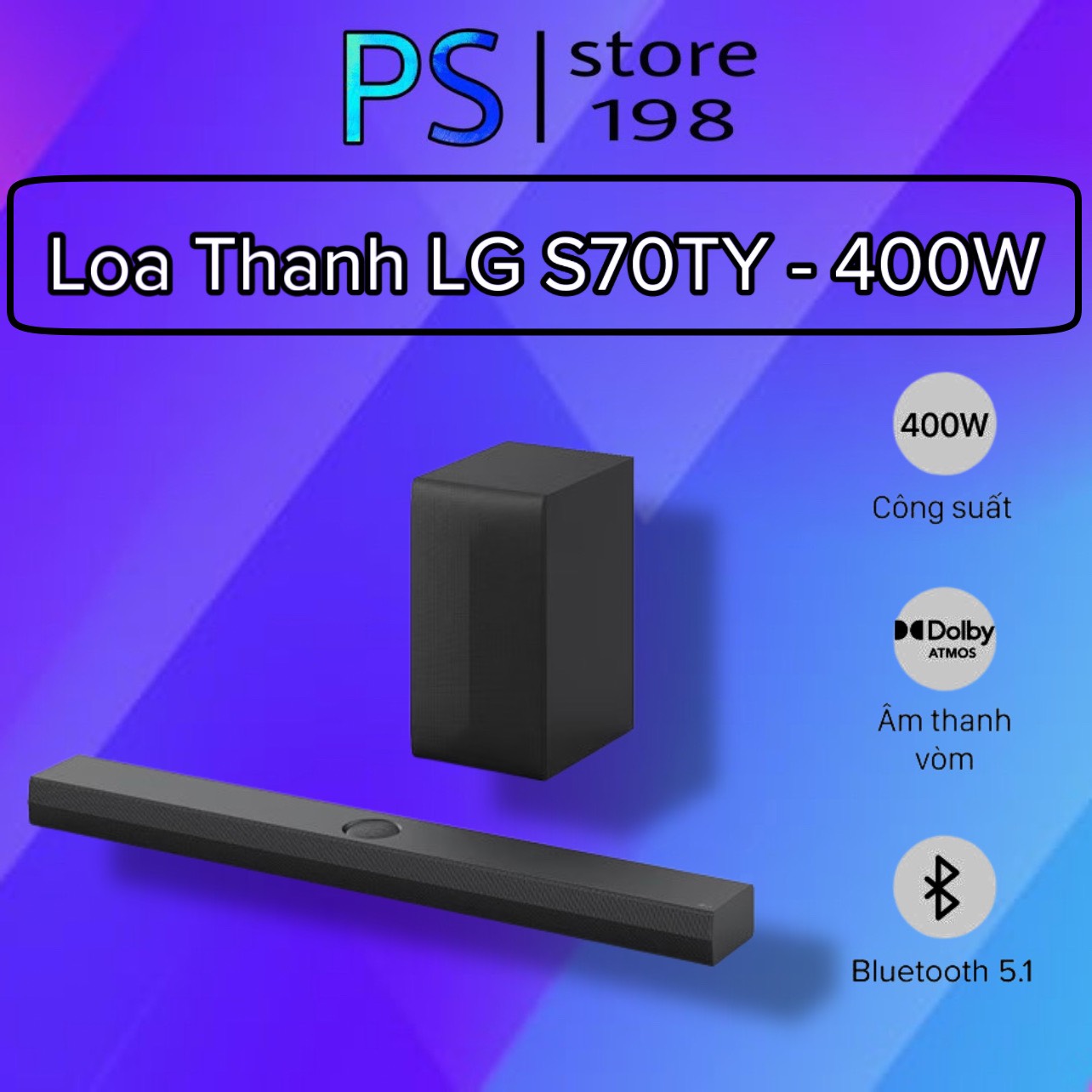 Loa Thanh Soundbar LG S75Q 3.1.2ch 380W Hàng Chính Hãng Bảo Hành 12 Tháng Trên Toàn Quốc